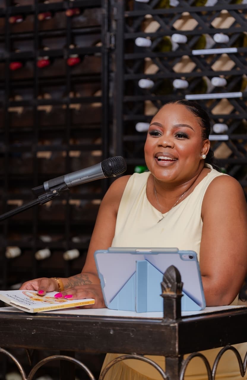 Lerato M. Motshana reading from Not All Wombs Blossom The Same at her launch